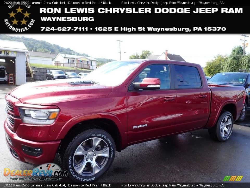 2022 Ram 1500 Laramie Crew Cab 4x4 Delmonico Red Pearl / Black Photo #1