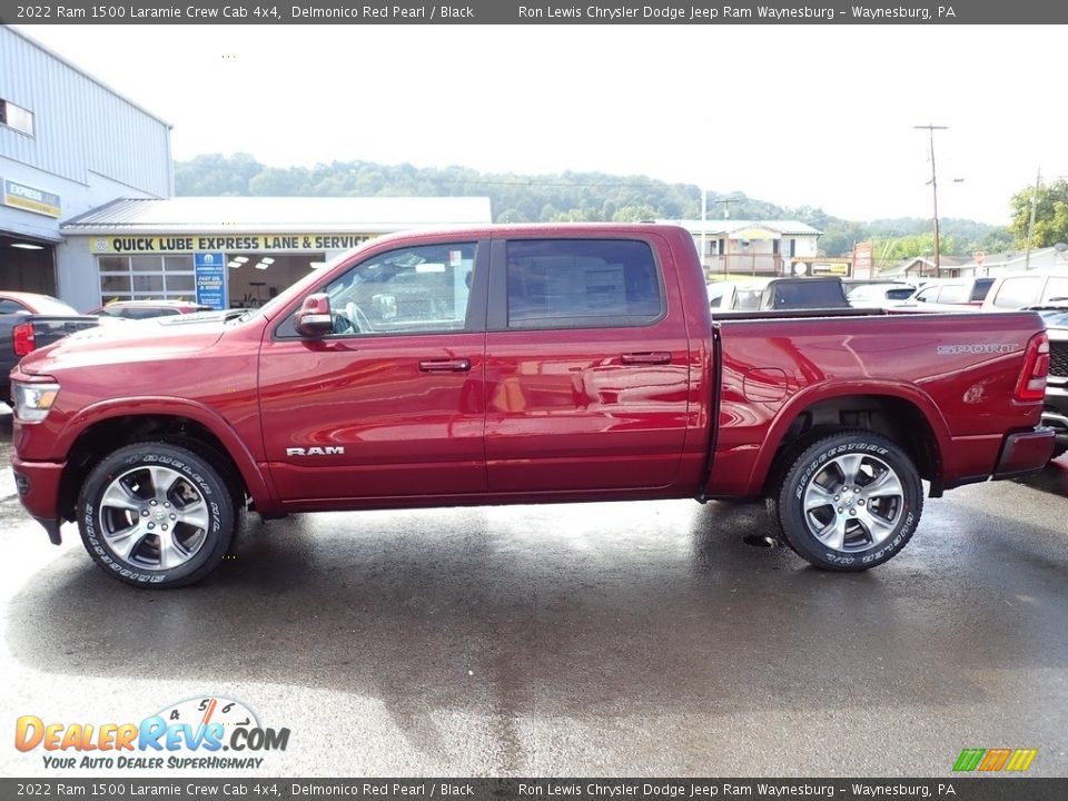 2022 Ram 1500 Laramie Crew Cab 4x4 Delmonico Red Pearl / Black Photo #2