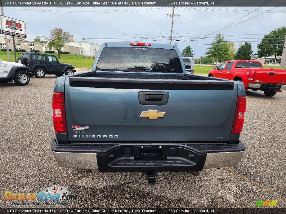 2010 Chevrolet Silverado 1500 LS Crew Cab 4x4 Blue Granite Metallic / Dark Titanium Photo #7