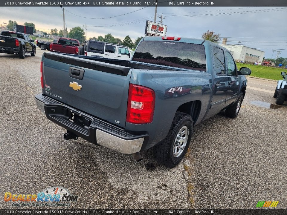 2010 Chevrolet Silverado 1500 LS Crew Cab 4x4 Blue Granite Metallic / Dark Titanium Photo #8