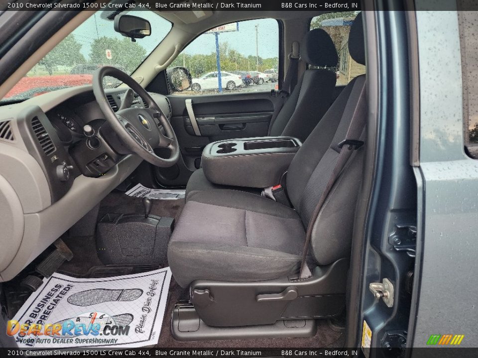 2010 Chevrolet Silverado 1500 LS Crew Cab 4x4 Blue Granite Metallic / Dark Titanium Photo #9