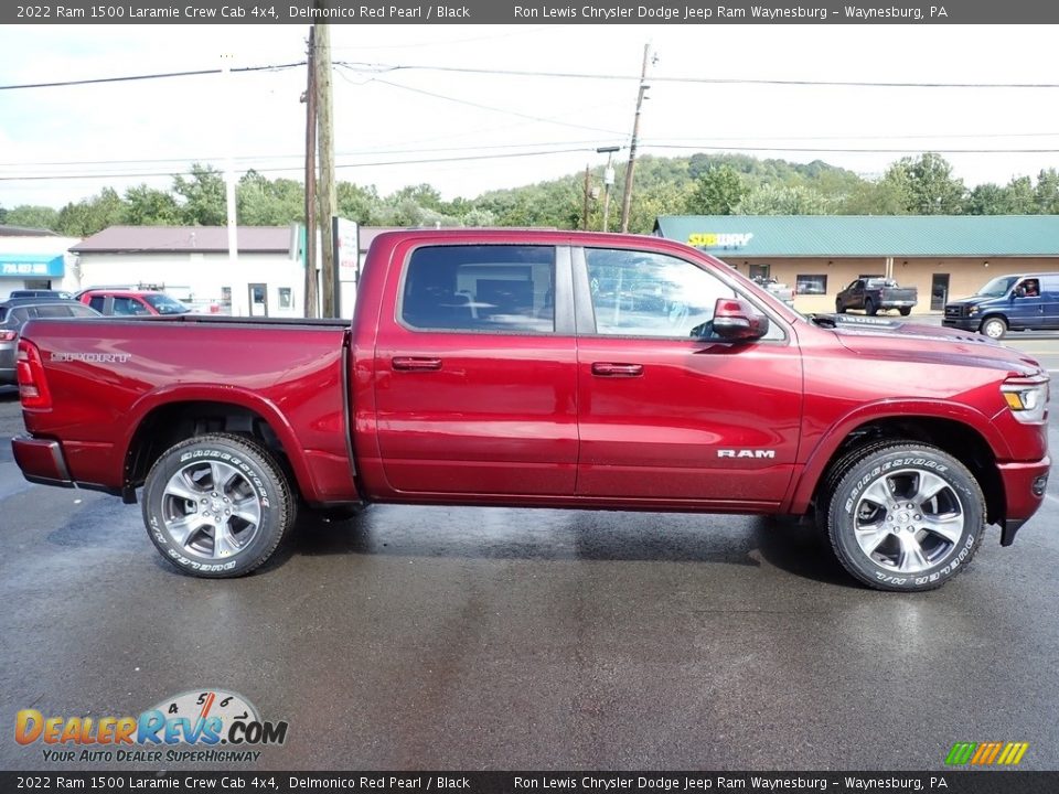 2022 Ram 1500 Laramie Crew Cab 4x4 Delmonico Red Pearl / Black Photo #6