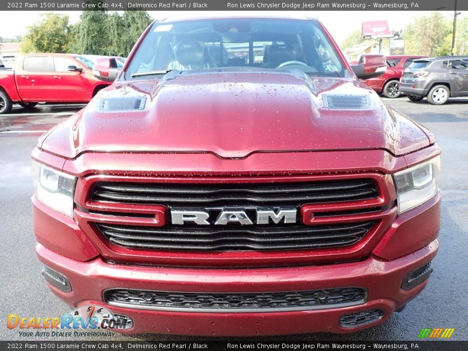 2022 Ram 1500 Laramie Crew Cab 4x4 Delmonico Red Pearl / Black Photo #8