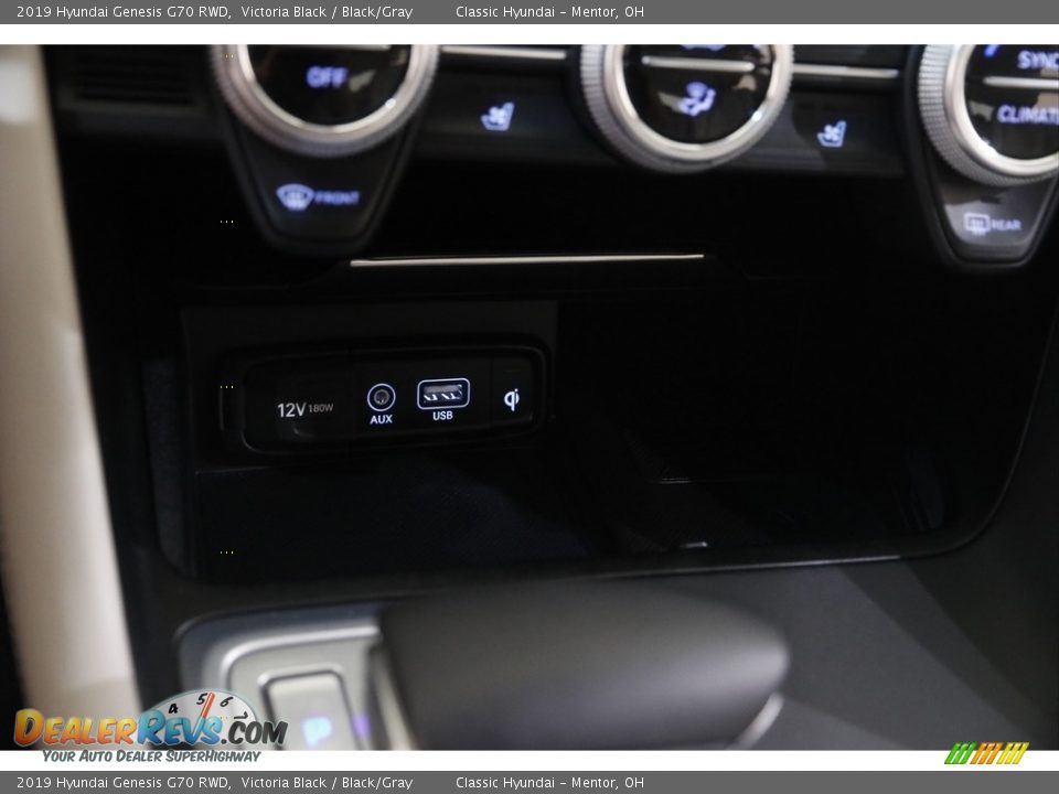 2019 Hyundai Genesis G70 RWD Victoria Black / Black/Gray Photo #16