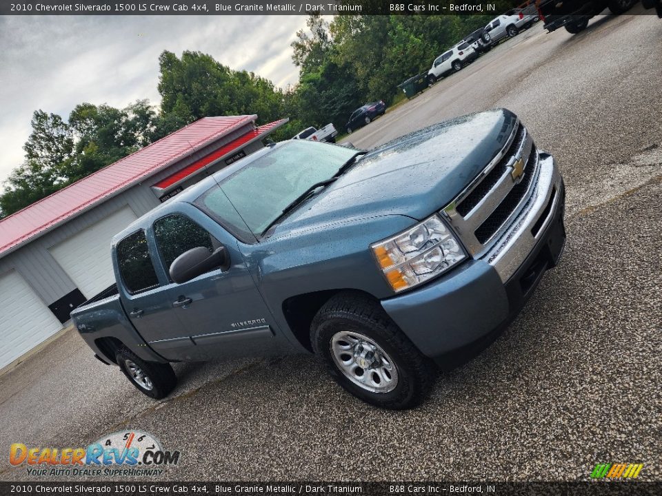 2010 Chevrolet Silverado 1500 LS Crew Cab 4x4 Blue Granite Metallic / Dark Titanium Photo #22