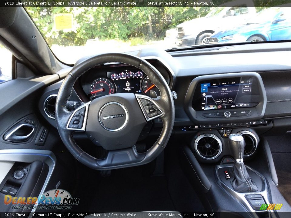 2019 Chevrolet Camaro LT Coupe Riverside Blue Metallic / Ceramic White Photo #16