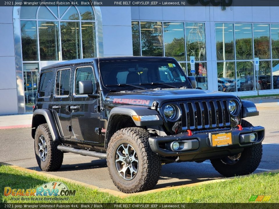 2021 Jeep Wrangler Unlimited Rubicon 4x4 Black / Black Photo #4