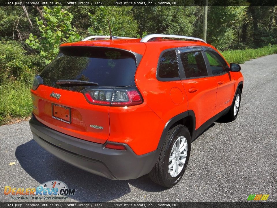 2021 Jeep Cherokee Latitude 4x4 Spitfire Orange / Black Photo #7