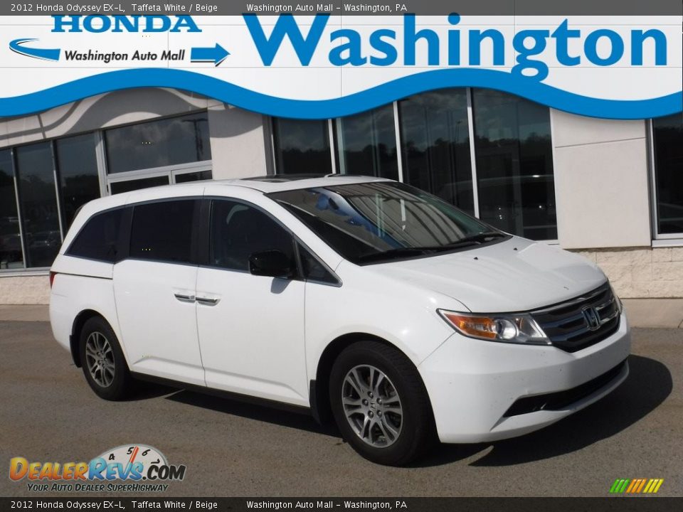 2012 Honda Odyssey EX-L Taffeta White / Beige Photo #1