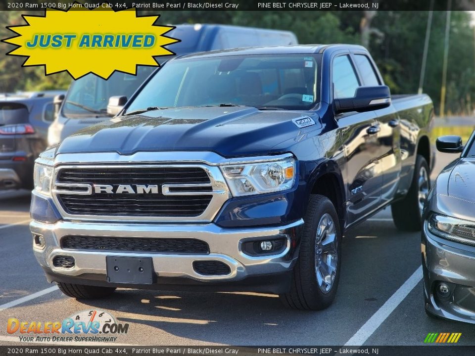 2020 Ram 1500 Big Horn Quad Cab 4x4 Patriot Blue Pearl / Black/Diesel Gray Photo #1