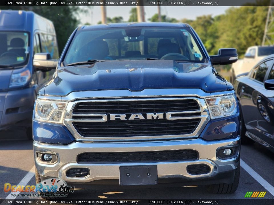 2020 Ram 1500 Big Horn Quad Cab 4x4 Patriot Blue Pearl / Black/Diesel Gray Photo #3