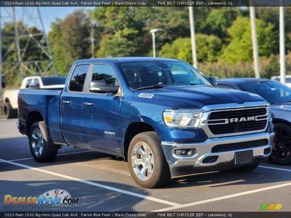 2020 Ram 1500 Big Horn Quad Cab 4x4 Patriot Blue Pearl / Black/Diesel Gray Photo #4