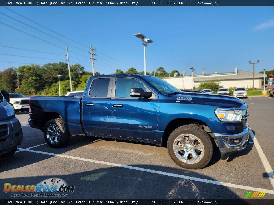 2020 Ram 1500 Big Horn Quad Cab 4x4 Patriot Blue Pearl / Black/Diesel Gray Photo #5