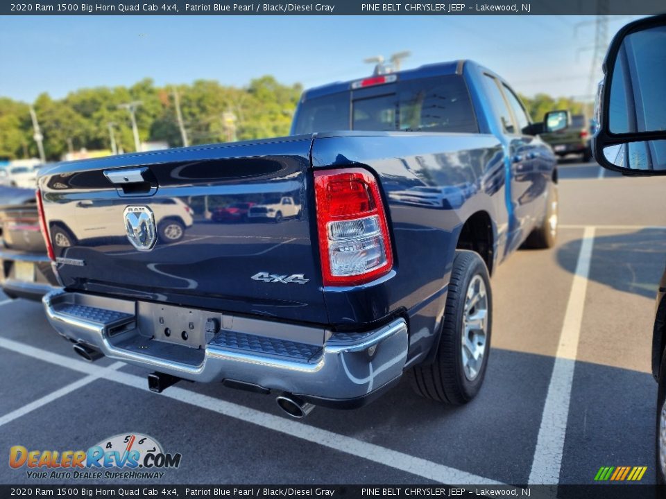 2020 Ram 1500 Big Horn Quad Cab 4x4 Patriot Blue Pearl / Black/Diesel Gray Photo #9