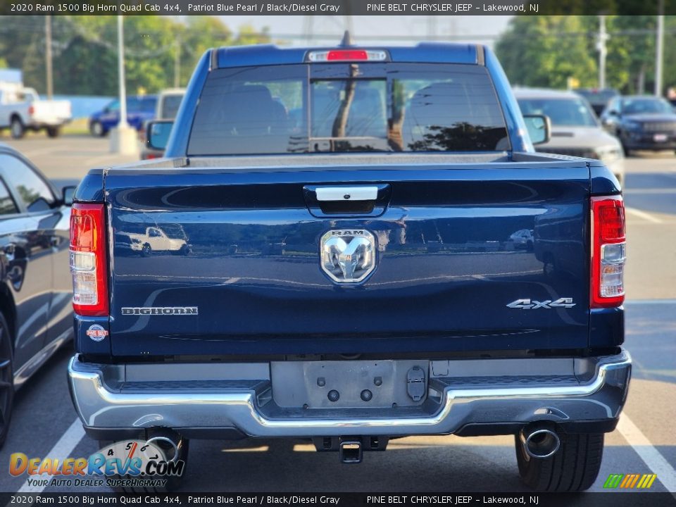 2020 Ram 1500 Big Horn Quad Cab 4x4 Patriot Blue Pearl / Black/Diesel Gray Photo #10