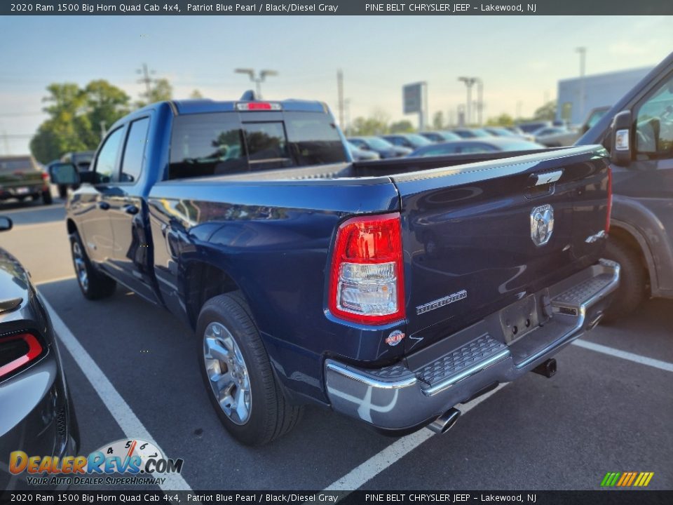 2020 Ram 1500 Big Horn Quad Cab 4x4 Patriot Blue Pearl / Black/Diesel Gray Photo #12