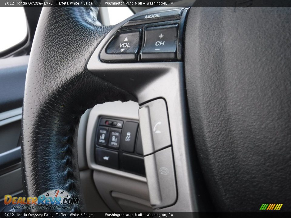 2012 Honda Odyssey EX-L Taffeta White / Beige Photo #23