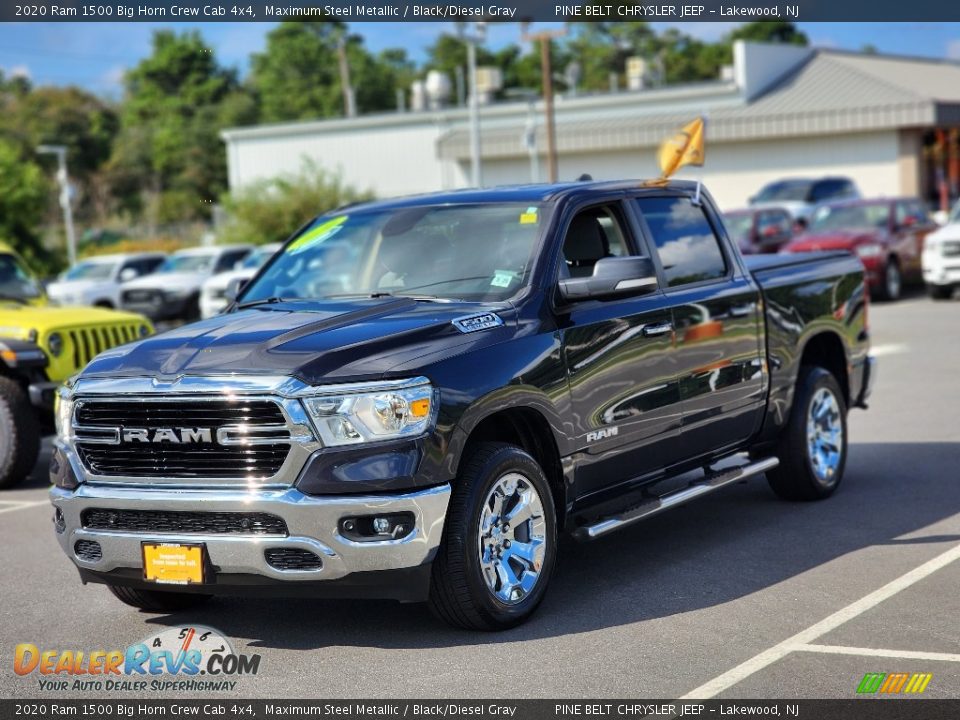 2020 Ram 1500 Big Horn Crew Cab 4x4 Maximum Steel Metallic / Black/Diesel Gray Photo #1