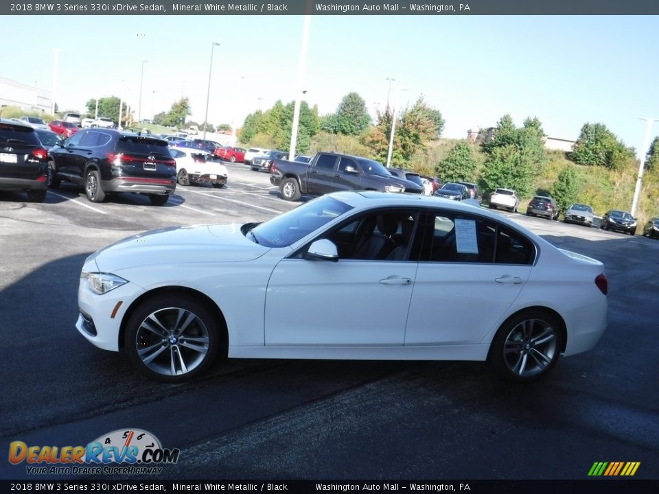 2018 BMW 3 Series 330i xDrive Sedan Mineral White Metallic / Black Photo #6