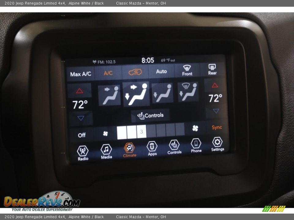 2020 Jeep Renegade Limited 4x4 Alpine White / Black Photo #11