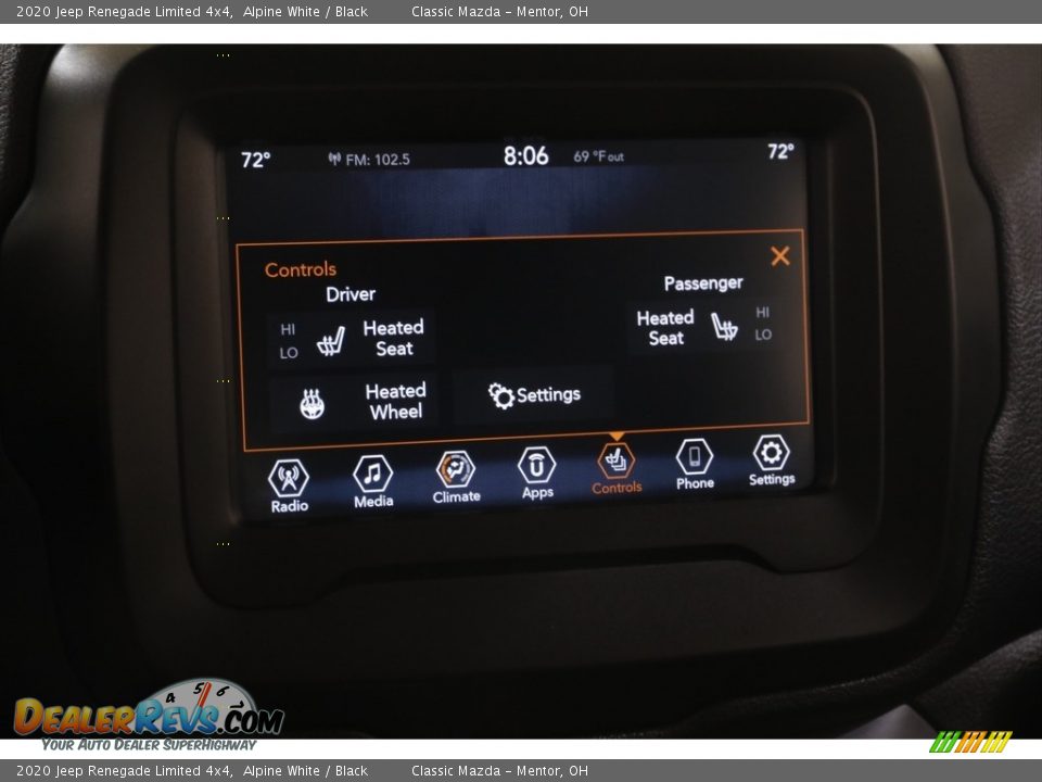 2020 Jeep Renegade Limited 4x4 Alpine White / Black Photo #12