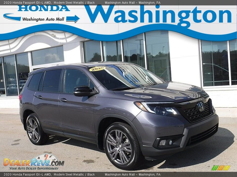 2020 Honda Passport EX-L AWD Modern Steel Metallic / Black Photo #1