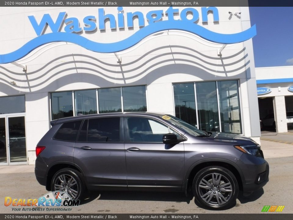 2020 Honda Passport EX-L AWD Modern Steel Metallic / Black Photo #2