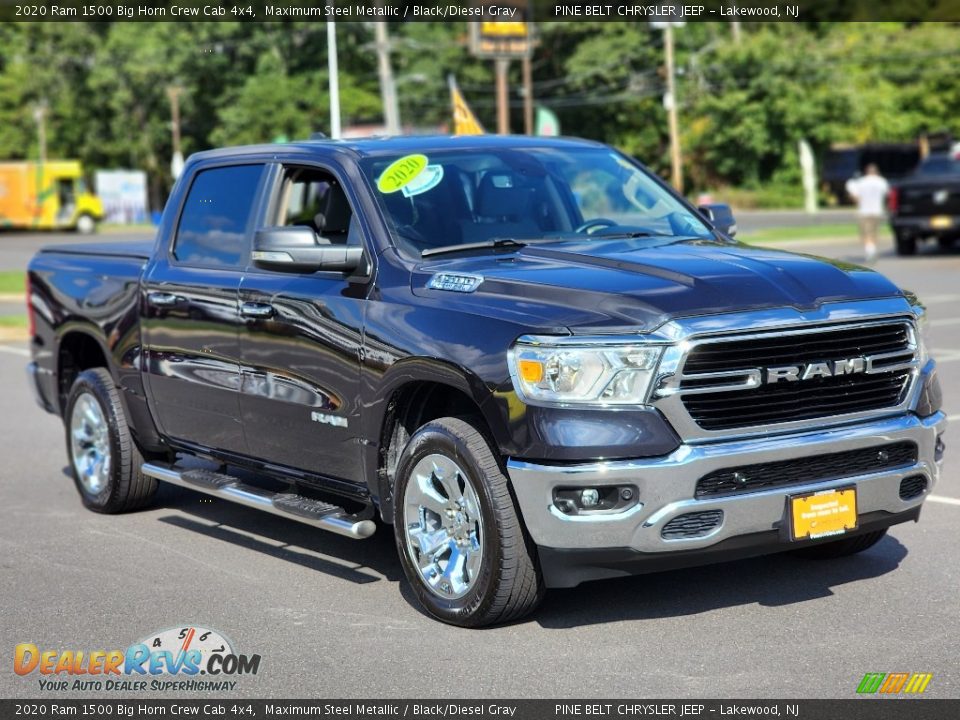 2020 Ram 1500 Big Horn Crew Cab 4x4 Maximum Steel Metallic / Black/Diesel Gray Photo #16