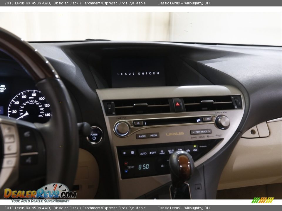 2013 Lexus RX 450h AWD Obsidian Black / Parchment/Espresso Birds Eye Maple Photo #10