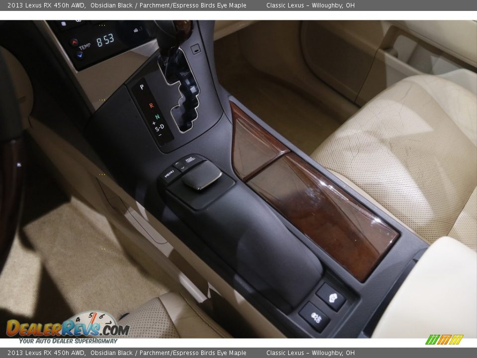 2013 Lexus RX 450h AWD Obsidian Black / Parchment/Espresso Birds Eye Maple Photo #17