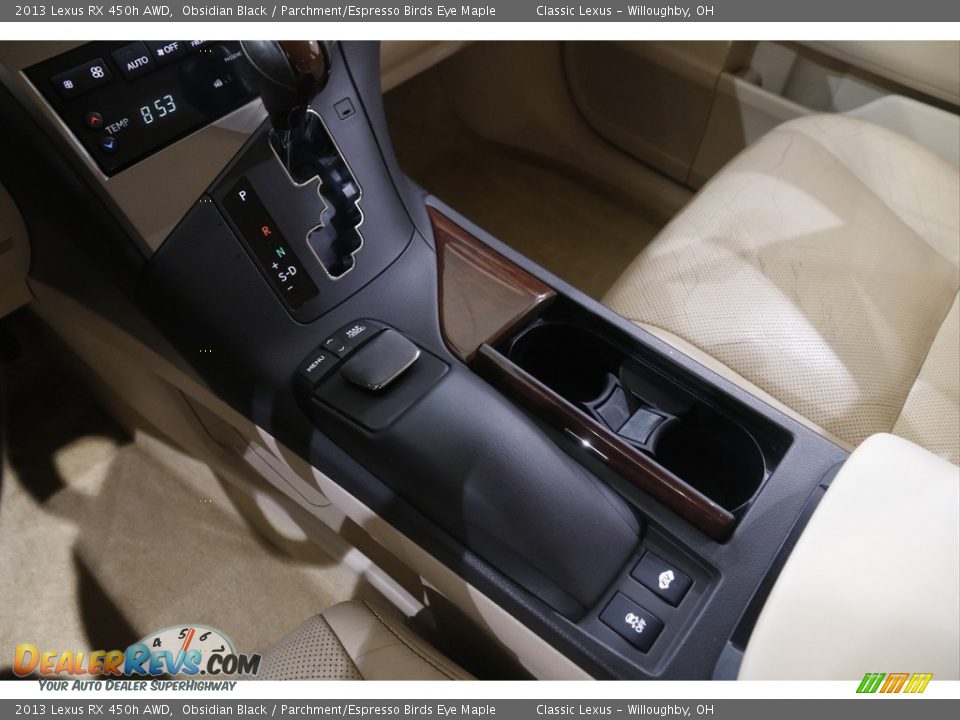 2013 Lexus RX 450h AWD Obsidian Black / Parchment/Espresso Birds Eye Maple Photo #18