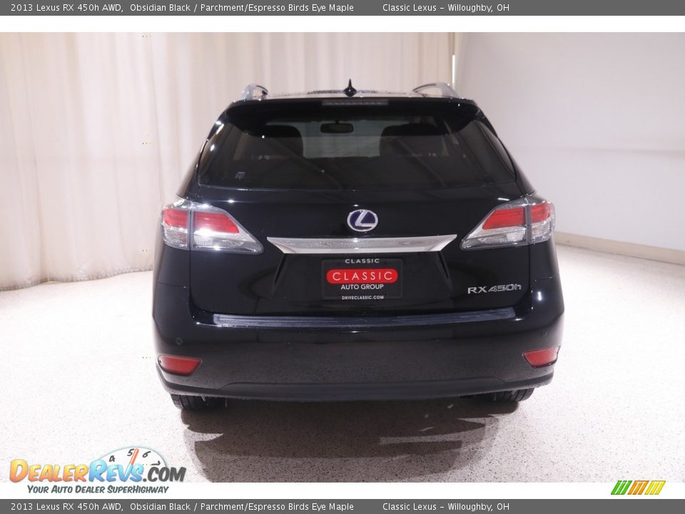 2013 Lexus RX 450h AWD Obsidian Black / Parchment/Espresso Birds Eye Maple Photo #22