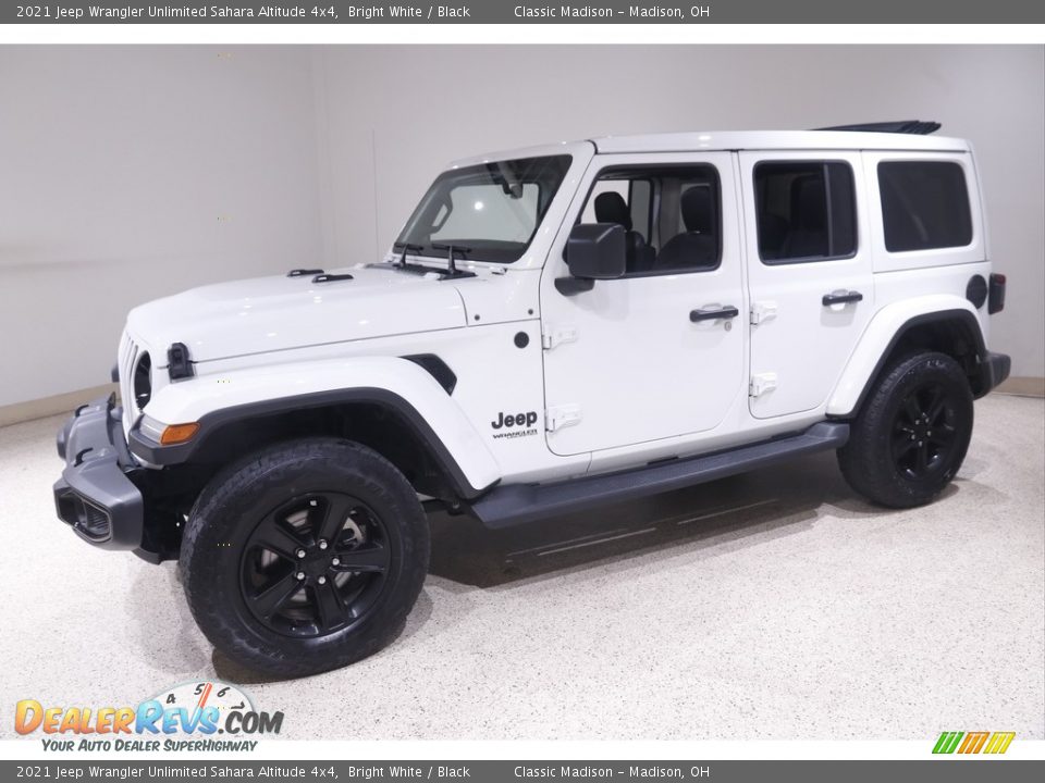 2021 Jeep Wrangler Unlimited Sahara Altitude 4x4 Bright White / Black Photo #3