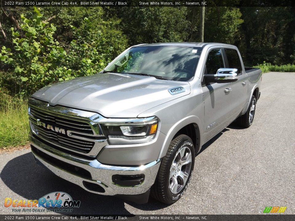 2022 Ram 1500 Laramie Crew Cab 4x4 Billet Silver Metallic / Black Photo #2