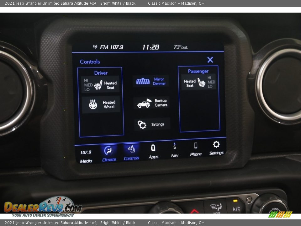 2021 Jeep Wrangler Unlimited Sahara Altitude 4x4 Bright White / Black Photo #11