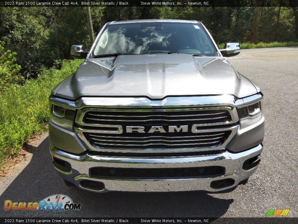 2022 Ram 1500 Laramie Crew Cab 4x4 Billet Silver Metallic / Black Photo #3