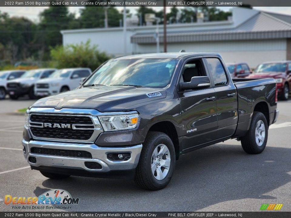 2022 Ram 1500 Big Horn Quad Cab 4x4 Granite Crystal Metallic / Black/Diesel Gray Photo #1