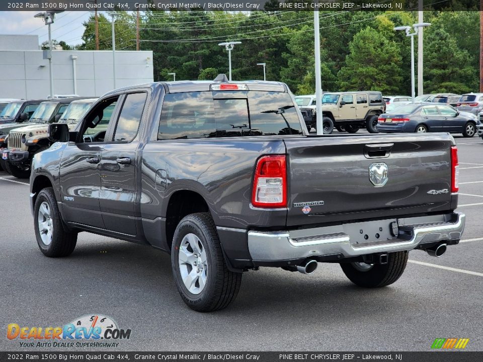 2022 Ram 1500 Big Horn Quad Cab 4x4 Granite Crystal Metallic / Black/Diesel Gray Photo #4