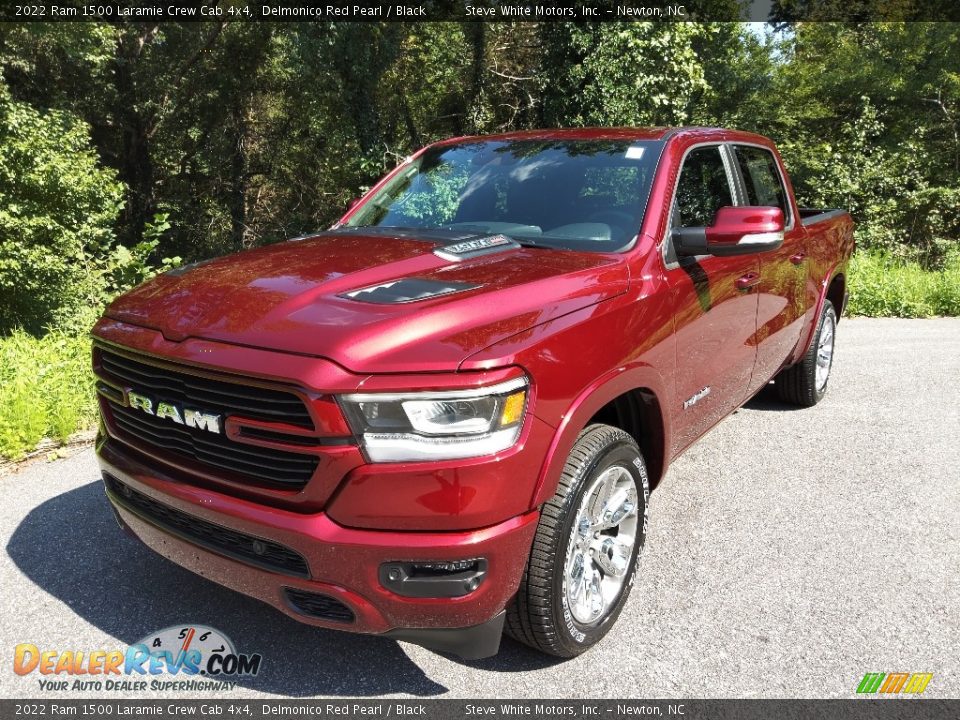 2022 Ram 1500 Laramie Crew Cab 4x4 Delmonico Red Pearl / Black Photo #2