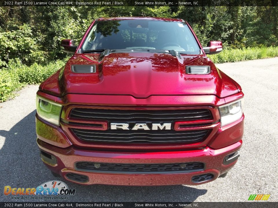 2022 Ram 1500 Laramie Crew Cab 4x4 Delmonico Red Pearl / Black Photo #3