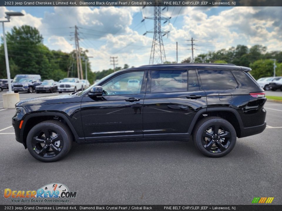 2023 Jeep Grand Cherokee L Limited 4x4 Diamond Black Crystal Pearl / Global Black Photo #3