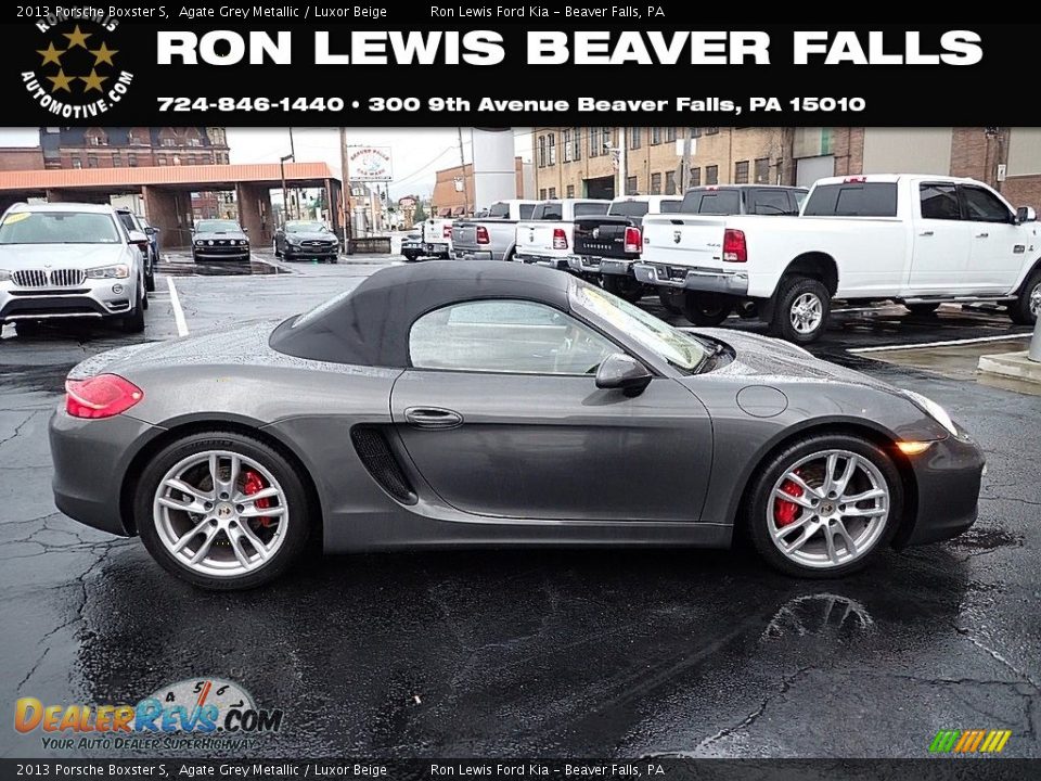 2013 Porsche Boxster S Agate Grey Metallic / Luxor Beige Photo #1