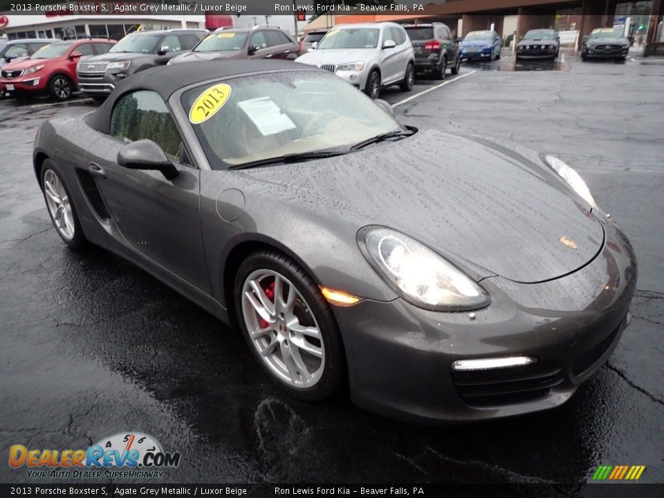 2013 Porsche Boxster S Agate Grey Metallic / Luxor Beige Photo #2