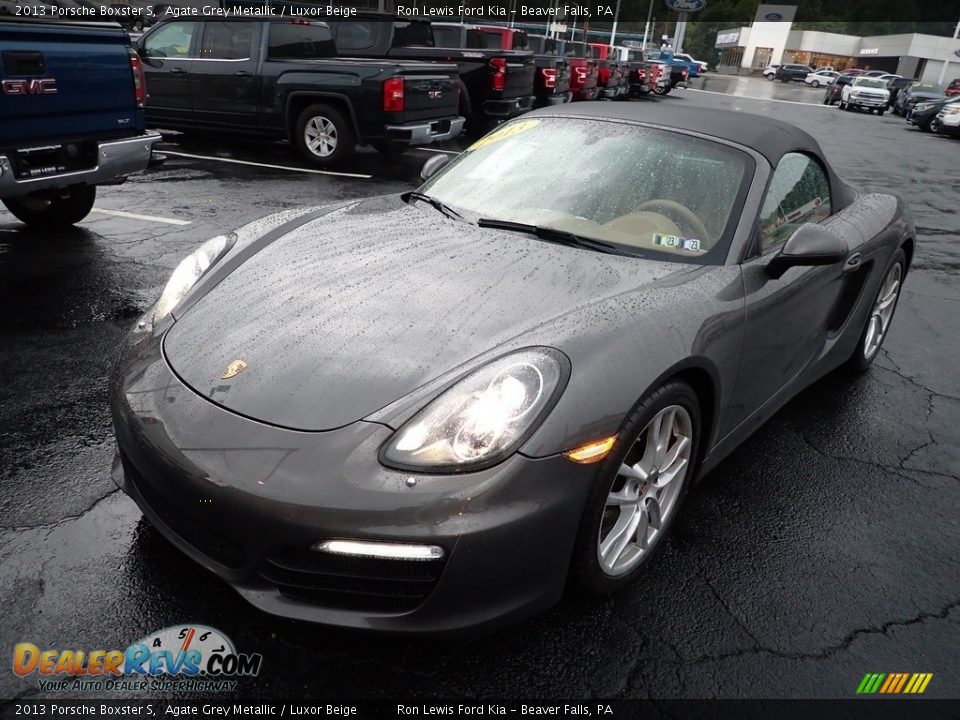 2013 Porsche Boxster S Agate Grey Metallic / Luxor Beige Photo #4