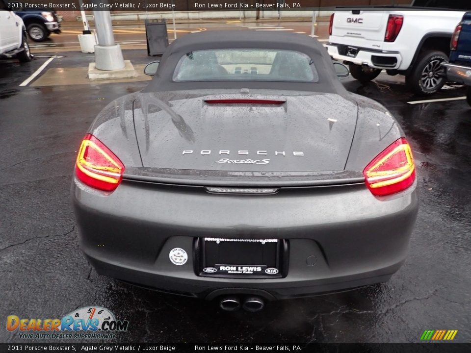 2013 Porsche Boxster S Agate Grey Metallic / Luxor Beige Photo #7