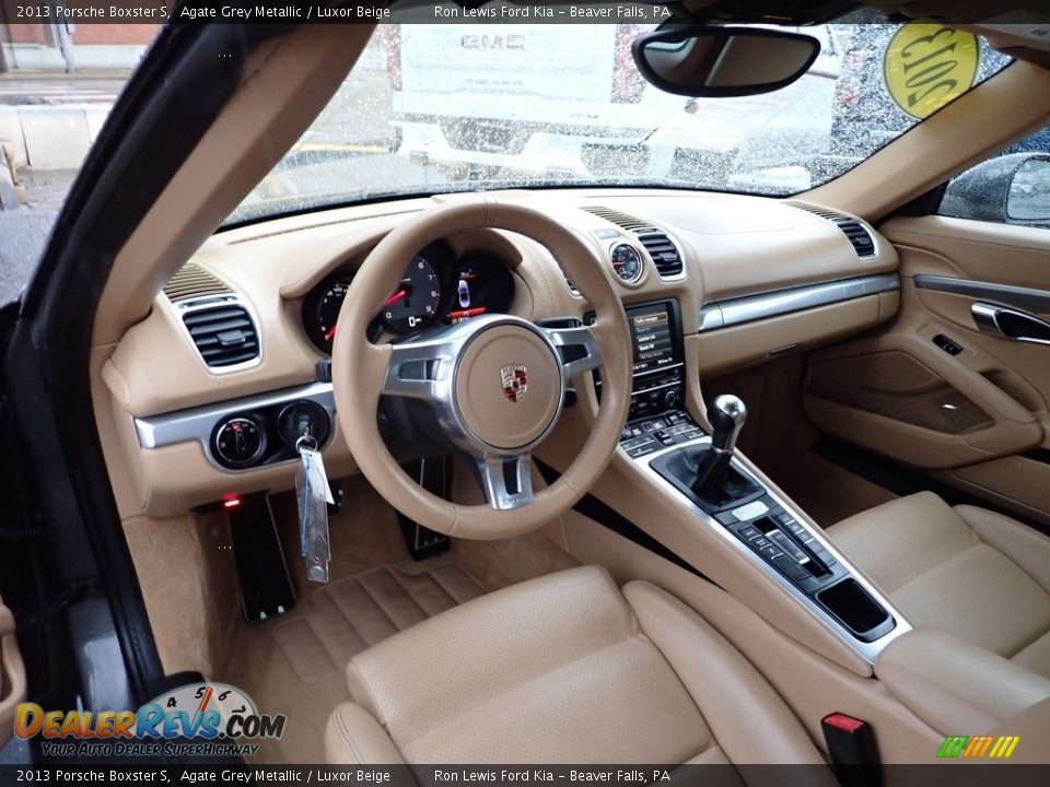 2013 Porsche Boxster S Agate Grey Metallic / Luxor Beige Photo #13