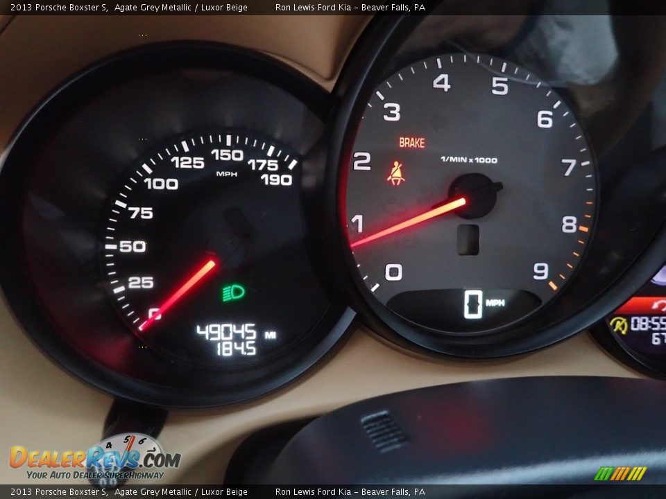 2013 Porsche Boxster S Agate Grey Metallic / Luxor Beige Photo #15