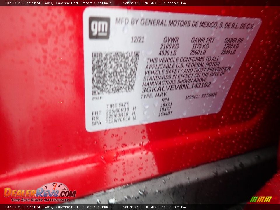 2022 GMC Terrain SLT AWD Cayenne Red Tintcoat / Jet Black Photo #30