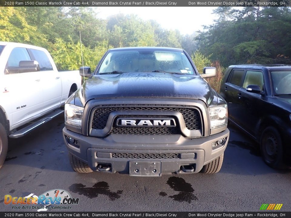 2020 Ram 1500 Classic Warlock Crew Cab 4x4 Diamond Black Crystal Pearl / Black/Diesel Gray Photo #4