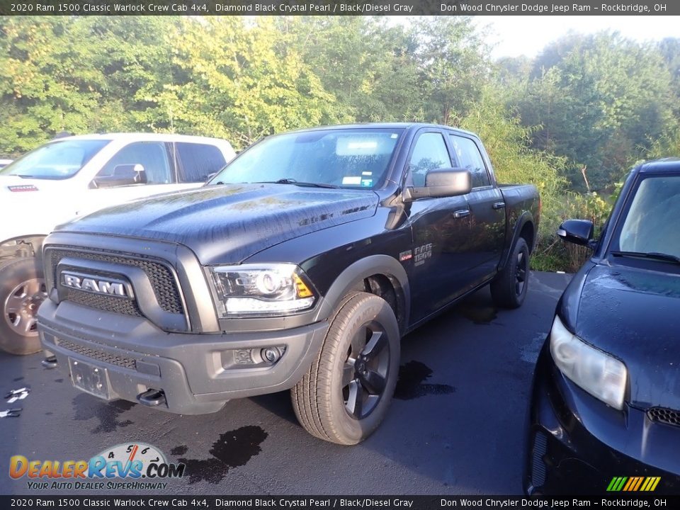 2020 Ram 1500 Classic Warlock Crew Cab 4x4 Diamond Black Crystal Pearl / Black/Diesel Gray Photo #5